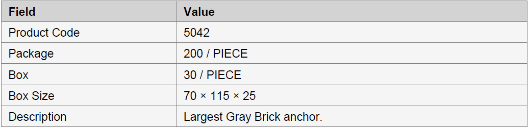 12 MM Gray Brick Dowel bilgi görseli 1